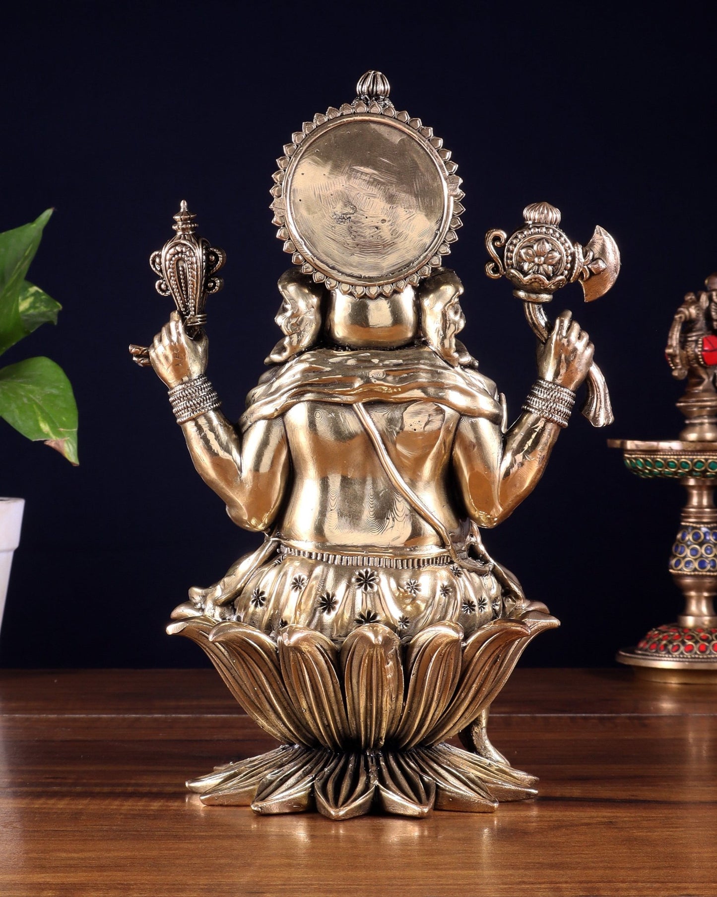 Pure Brass Lord Ganesha Idol – 10 Inch - Budhshiv.com