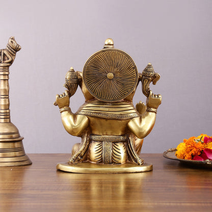 Pure Brass Lord Ganesha Idol – 8" - Budhshiv.com