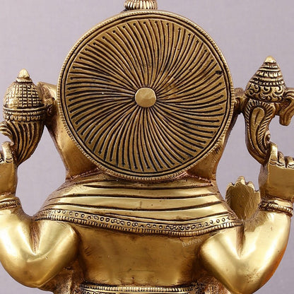 Pure Brass Lord Ganesha Idol – 8" - Budhshiv.com