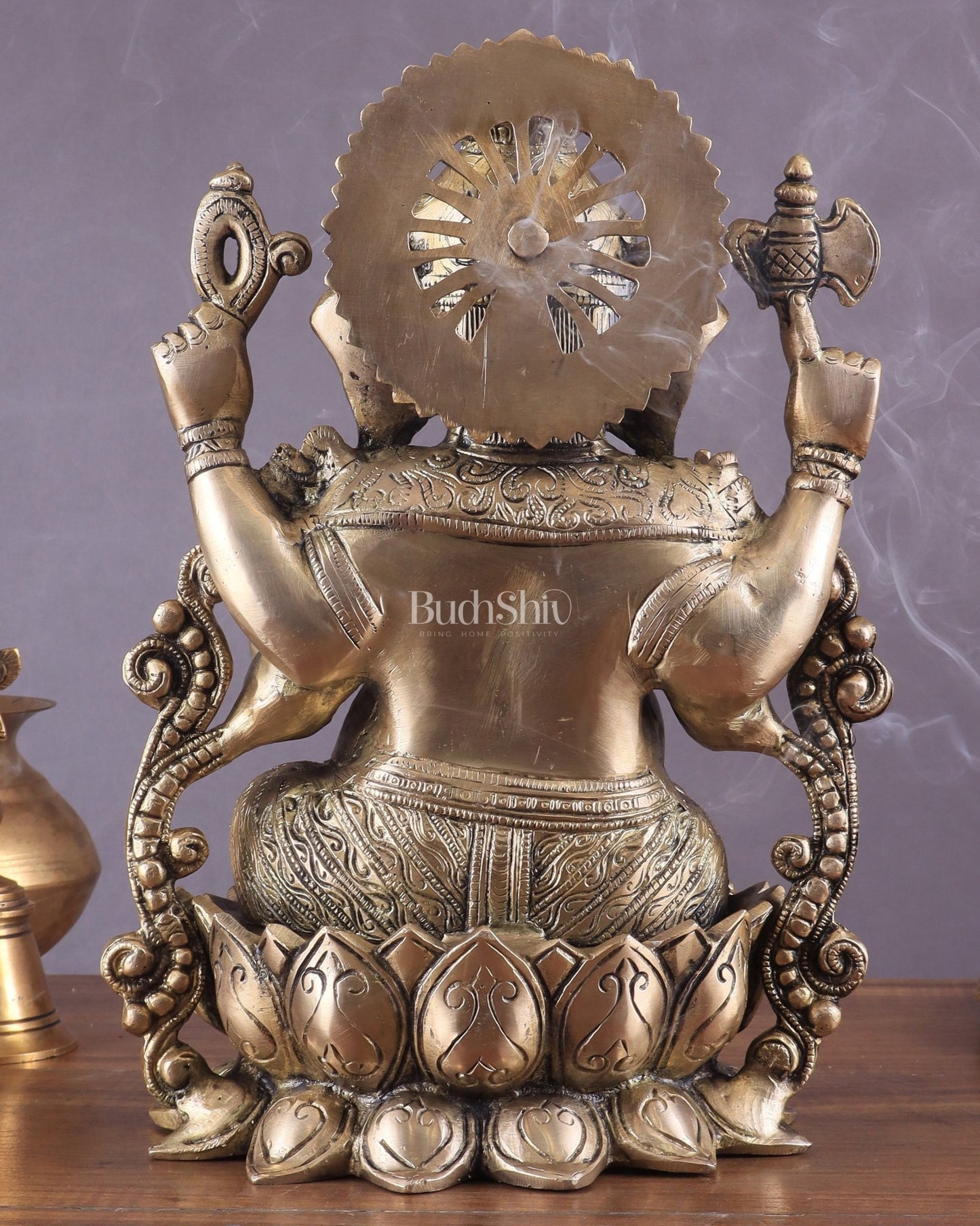 Pure Brass Lord Ganesha Idol with matte Finish - Budhshiv.com