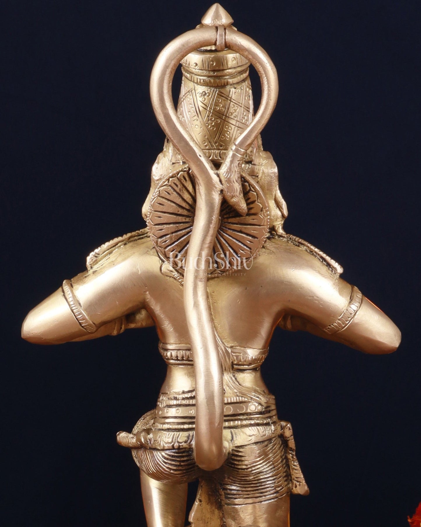 Pure Brass Lord Hanuman Tearing Chest Statue – 12 Inch - Budhshiv.com