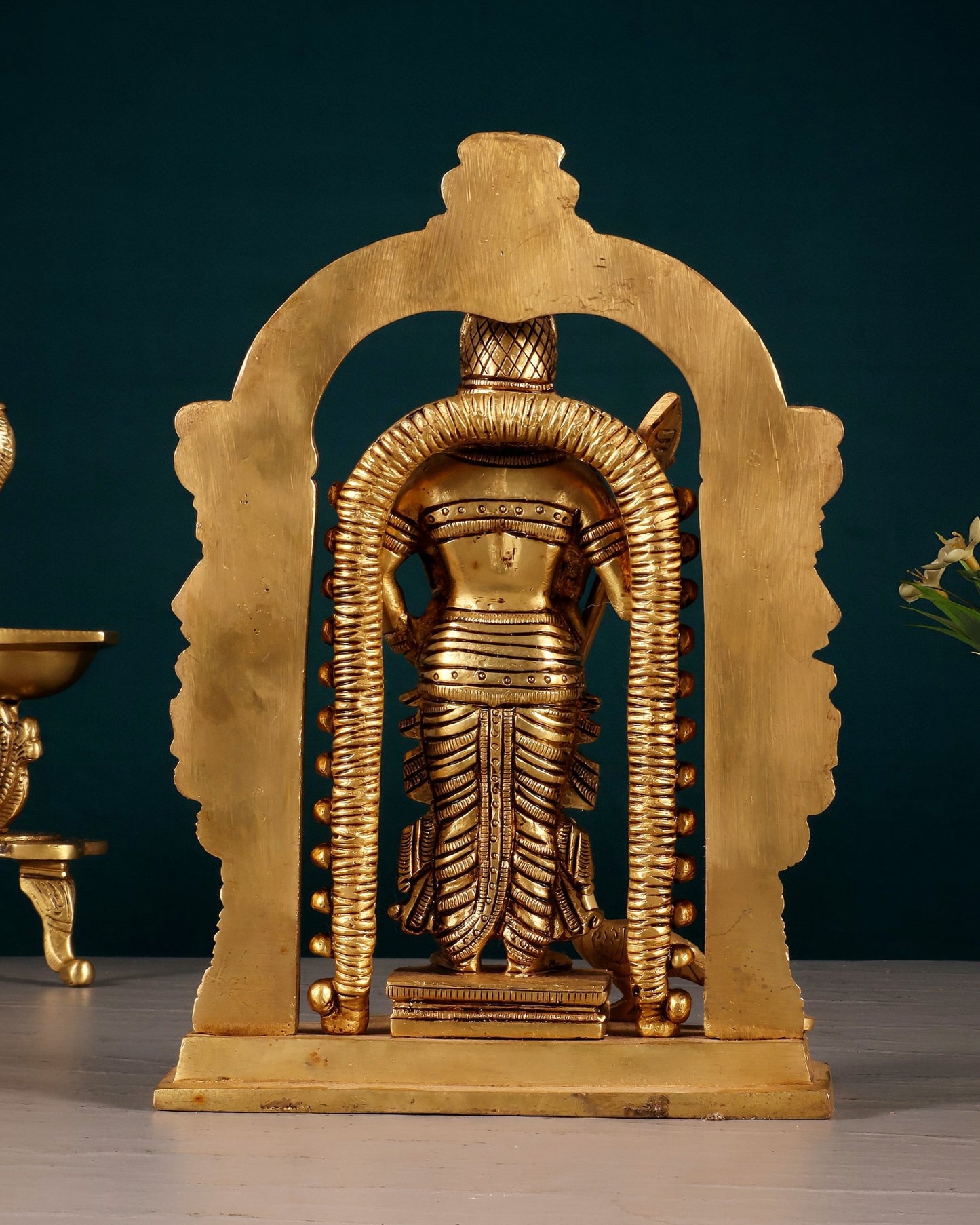 Pure Brass Lord Murugan Swamy statue 9" - Budhshiv.com