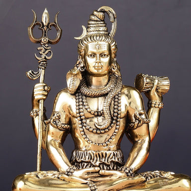 Brass Superfine Intricate Lord Shiva Statue – 6 inch – Budhshiv.com