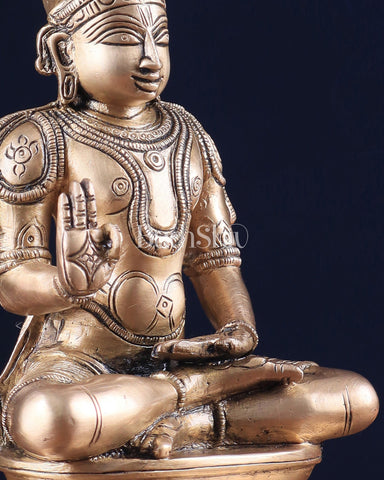 Pure Brass Madhurakavi Alvar - Azhwar Saint of South India 8.25