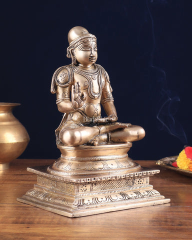 Pure Brass Madhurakavi Alvar - Azhwar Saint of South India 8.25