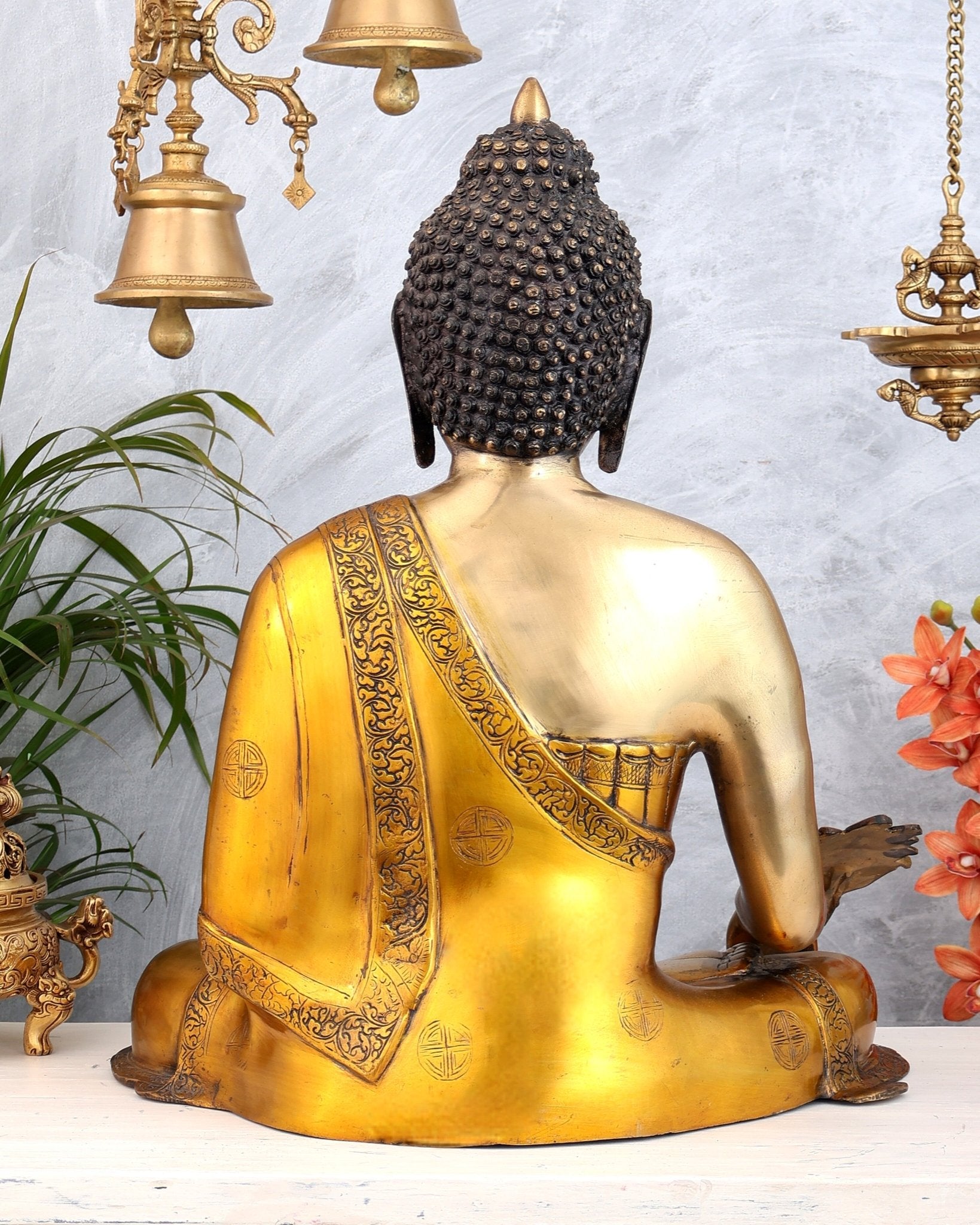 Pure Brass Medicine Healing Buddha Statue 23" - Budhshiv.com