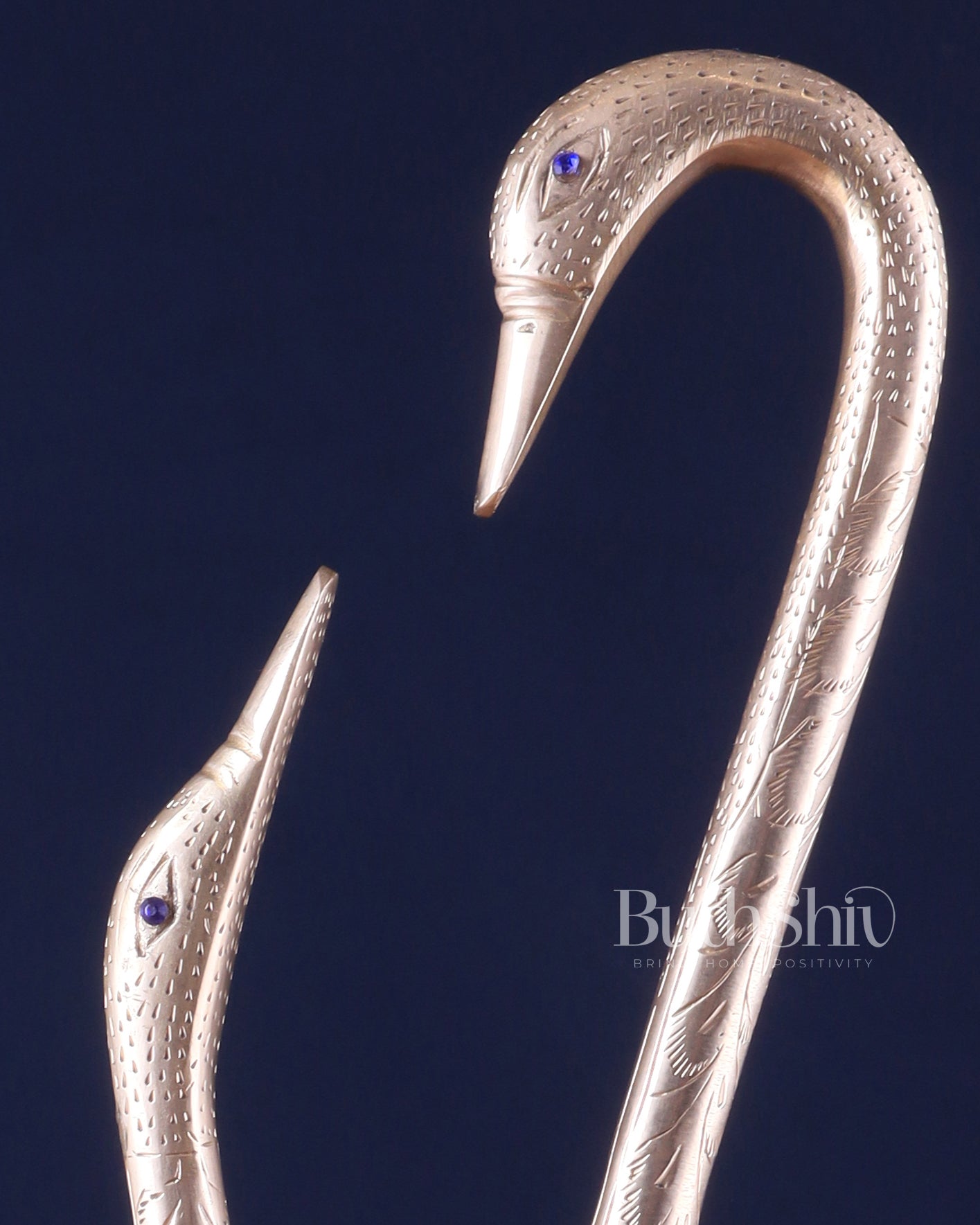 Pure Brass Meenakari Swan Pair - Vastu Approved Home Decor - Budhshiv.com