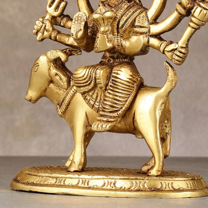 Pure Brass Meldi Mata Idol 5.5 inch - Budhshiv.com