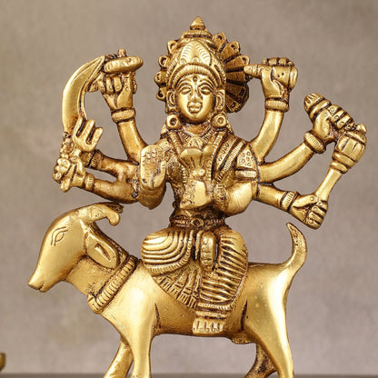 Pure Brass Meldi Mata Idol 5.5 inch - Budhshiv.com
