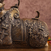 Pure Brass Nandi Statue – Intricately Carved - Budhshiv.com