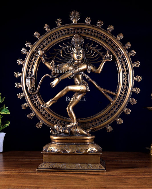 Pure Brass Nataraja Statue | 24 inch/2 feet tall - Budhshiv.com