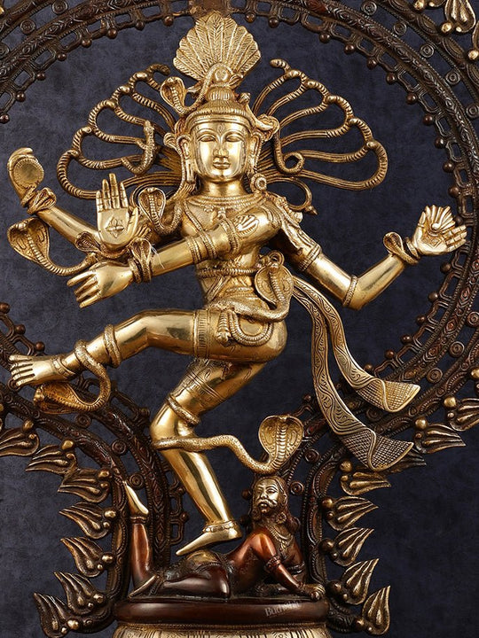 Pure Brass Nataraja Statue - 30 Inch Divine Masterpiece - Budhshiv.com
