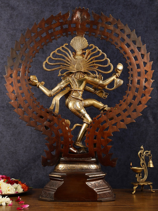 Pure Brass Nataraja Statue - 30 Inch Divine Masterpiece - Budhshiv.com