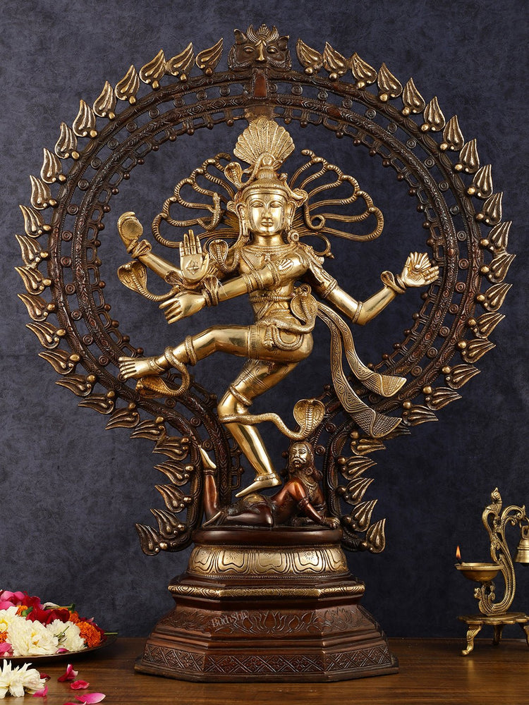 Pure Brass Nataraja Statue - 30 Inch Divine Masterpiece - Budhshiv.com