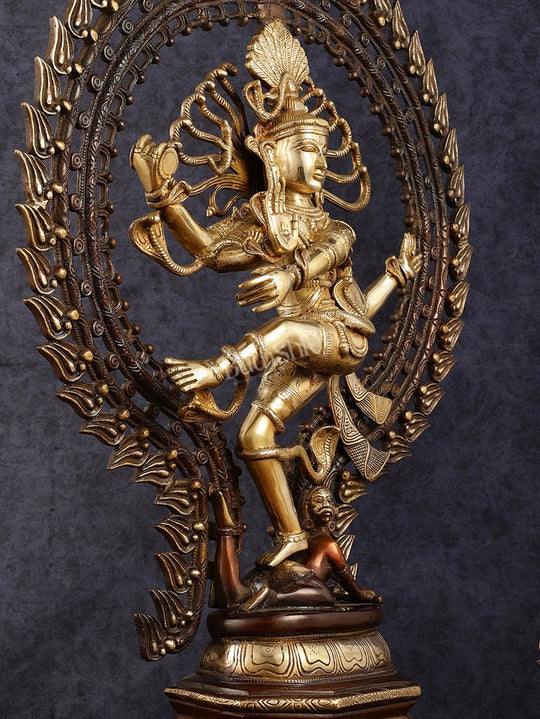 Pure Brass Nataraja Statue - 30 Inch Divine Masterpiece - Budhshiv.com