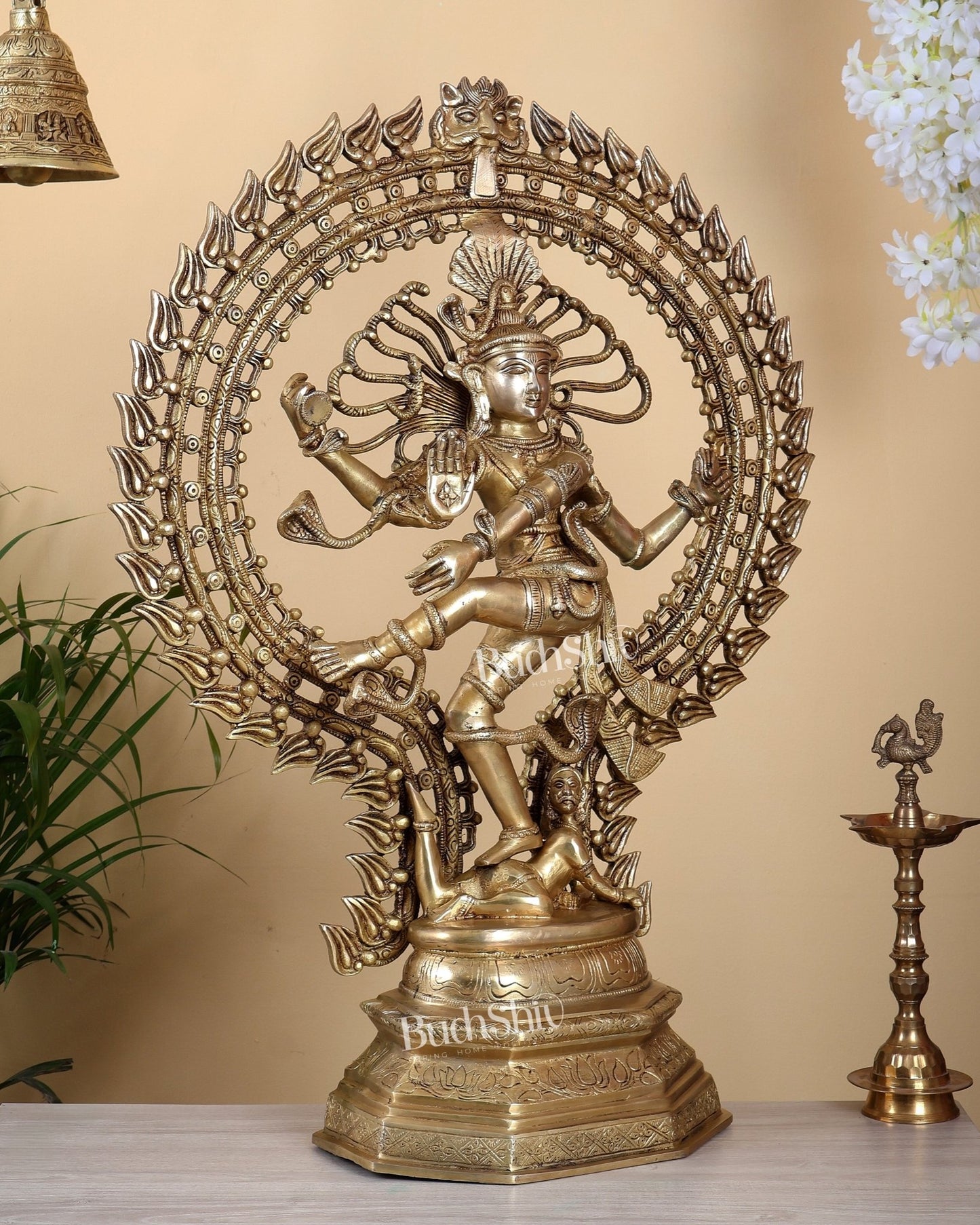 Pure Brass Nataraja Statue - 30 Inch - Budhshiv.com