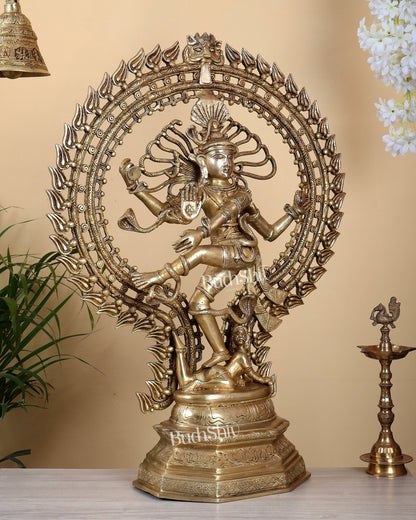 Pure Brass Nataraja Statue - 30 Inch - Budhshiv.com