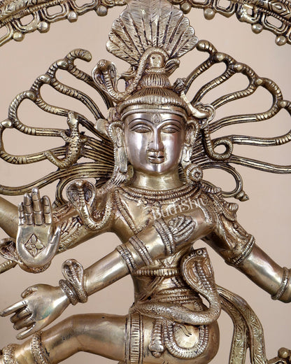 Pure Brass Nataraja Statue - 30 Inch - Budhshiv.com
