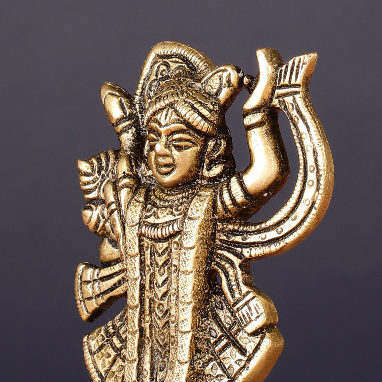 Pure Brass Nathdwara Shreenath Ji Idol 5" - Budhshiv.com