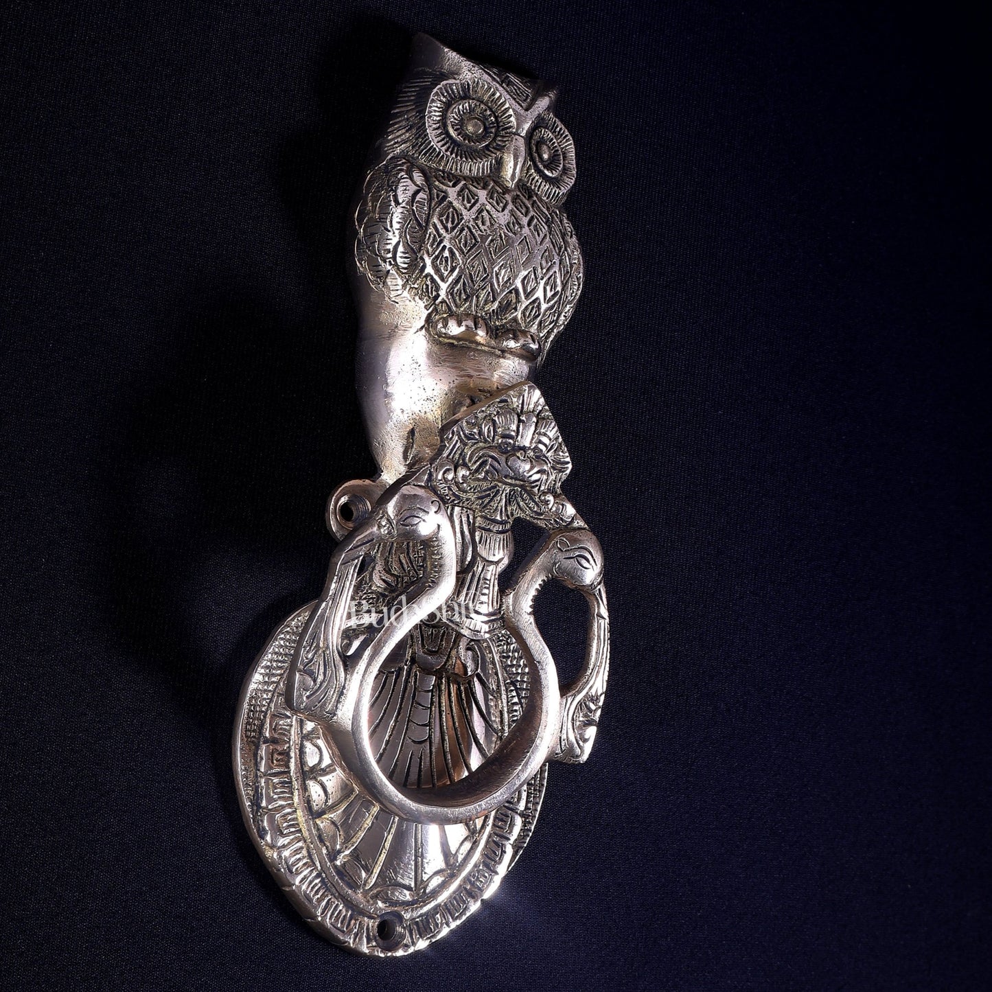 Pure Brass Owl Design Door Knocker | Vastu Main Door Decor - Budhshiv.com