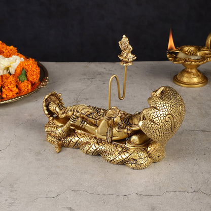 Pure Brass Padmanabha Swamy Idol 8" - Budhshiv.com