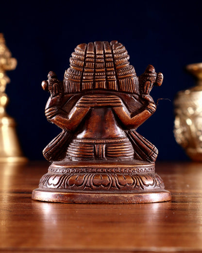 Pure Brass Panchmukhi Ganapati Idol 3.5" - Budhshiv.com