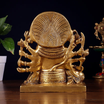 Pure Brass Panchmukhi Hanuman Statue 7.5 Inch - Budhshiv.com