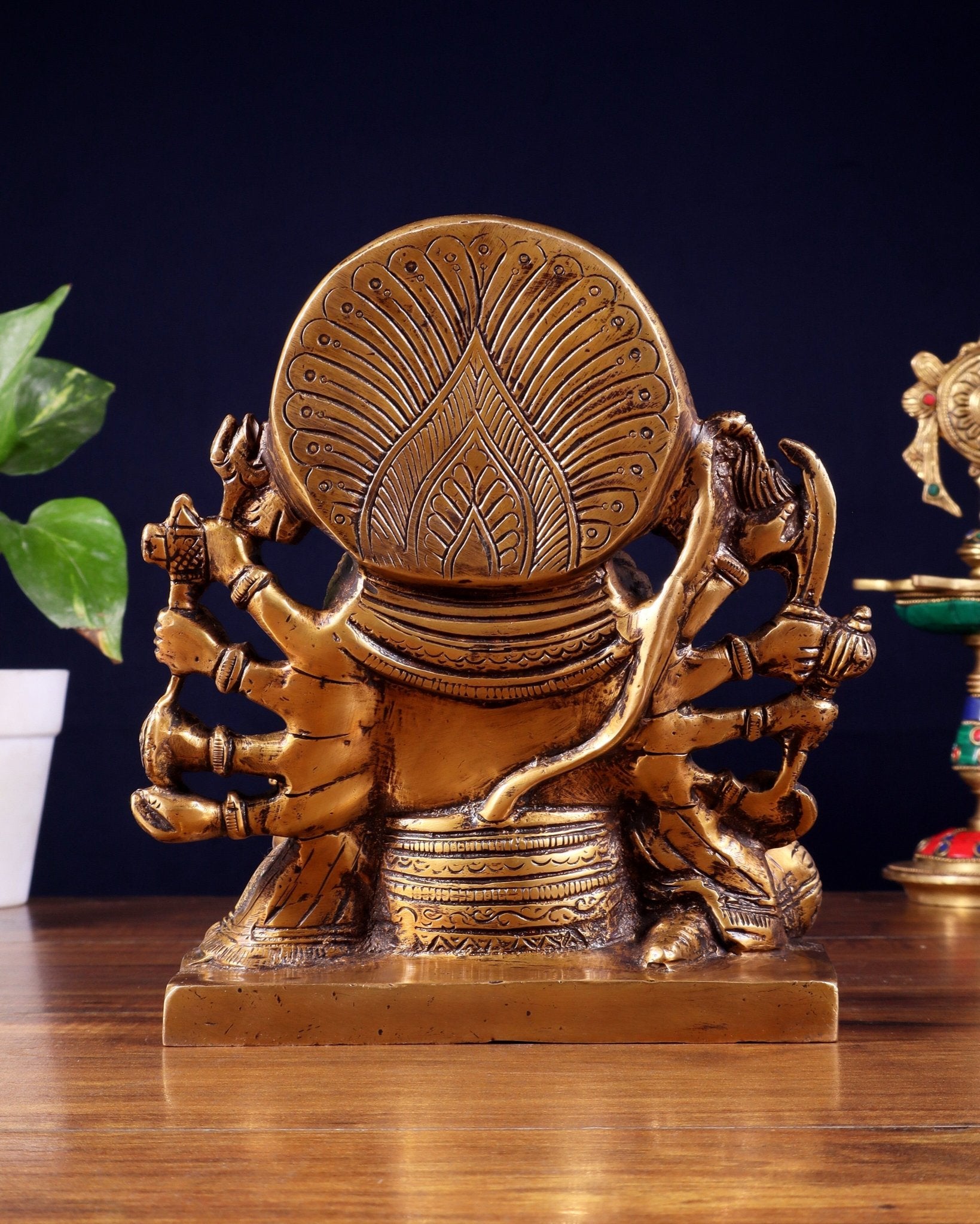 Pure Brass Panchmukhi Hanuman Statue 7.5 Inch - Budhshiv.com