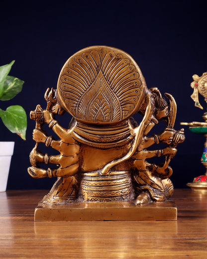 Pure Brass Panchmukhi Hanuman Statue 7.5 Inch - Budhshiv.com