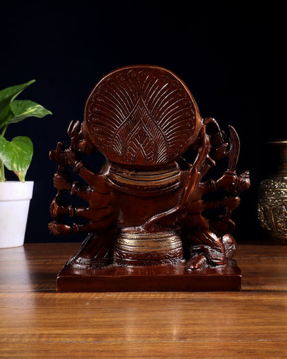 Pure Brass Panchmukhi Hanuman Statue – Dual Tone Finish 7.5 Inch - Budhshiv.com