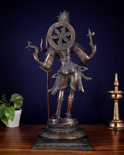 Pure Brass Pashupatinath Lord Shiva standing Statue – 21” - Budhshiv.com