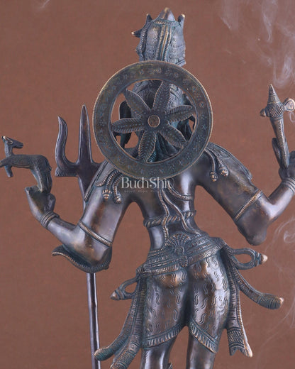 Pure Brass Pashupatinath Standing Lord Shiva Statue 21 inch - Budhshiv.com