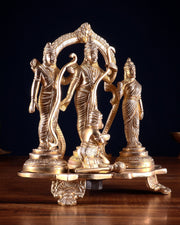 Pure Brass Ram Darbar Idol Set – 7.7” - Budhshiv.com