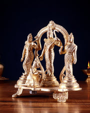 Pure Brass Ram Darbar Idol Set – 7.7” - Budhshiv.com