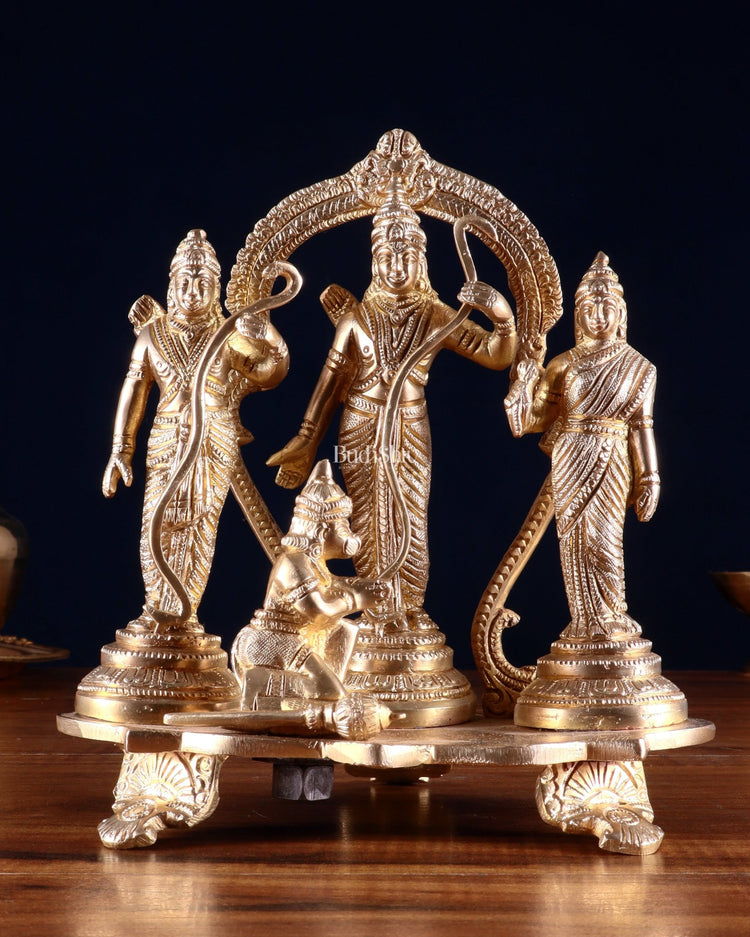 Pure Brass Ram Darbar Idol Set – 7.7” - Budhshiv.com