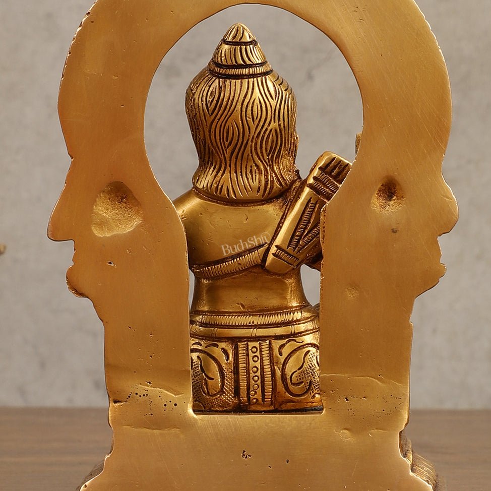 Pure Brass Ram Lalla Idol - 6.5 Inch | Exquisite Hindu God Statue - Budhshiv.com