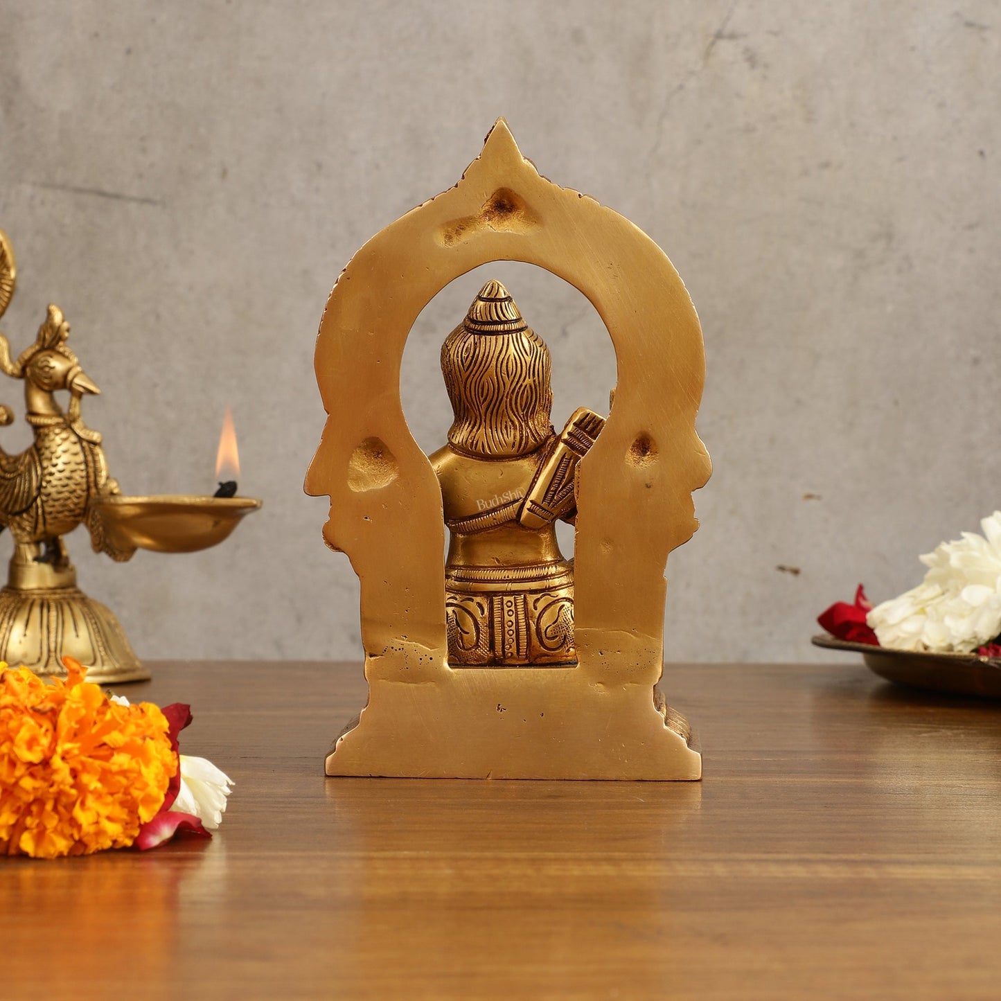 Pure Brass Ram Lalla Idol - 6.5 Inch | Exquisite Hindu God Statue - Budhshiv.com