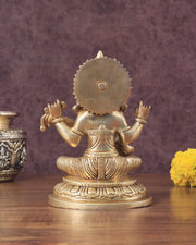 Pure Brass Saraswati Idol - 7.5" Height - Budhshiv.com