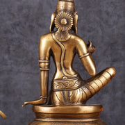 Pure Brass Seated Parvati Idol - 12" - Budhshiv.com