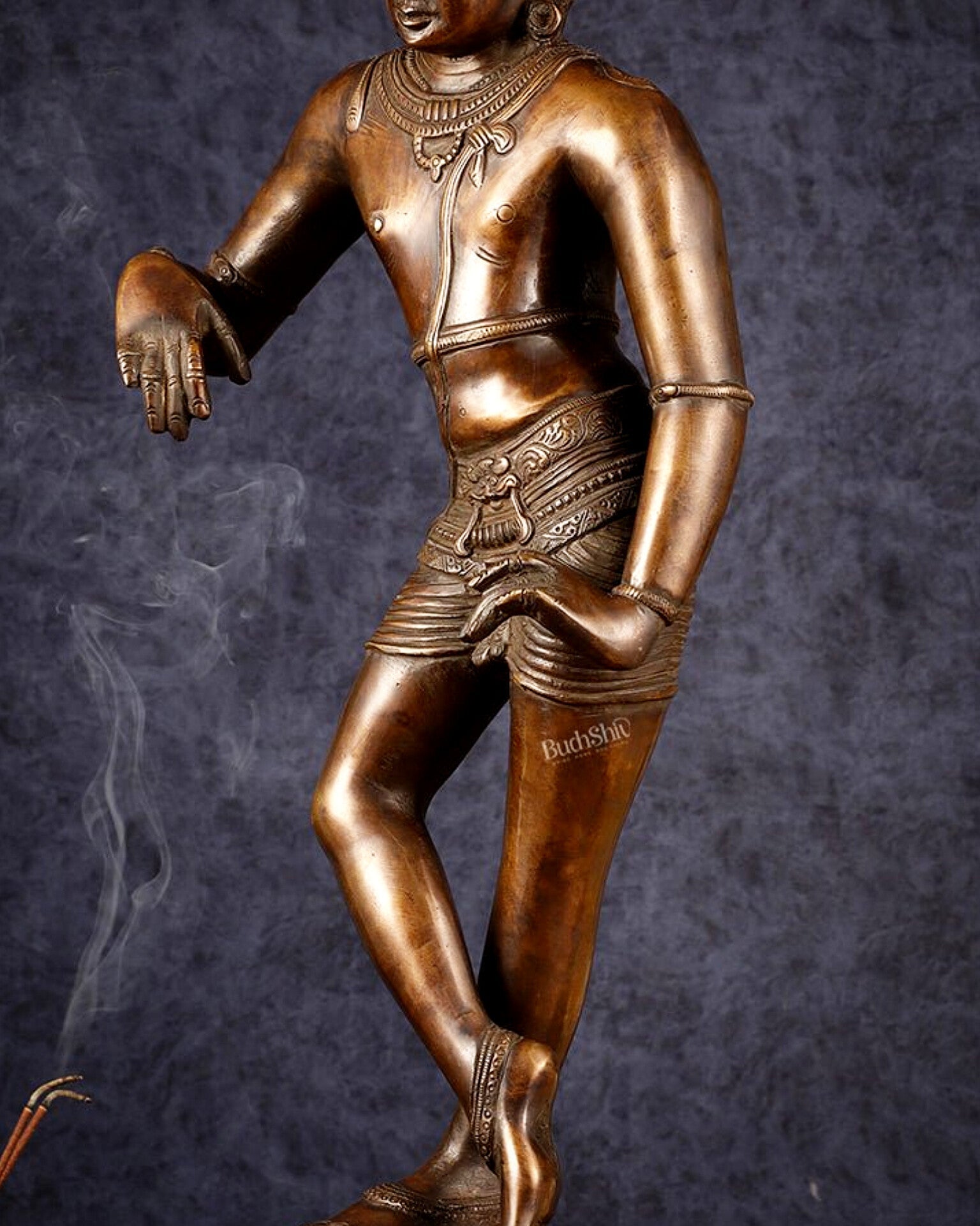 Pure Brass Shiva as Vrishabhavahana Statue 22.5" - Budhshiv.com