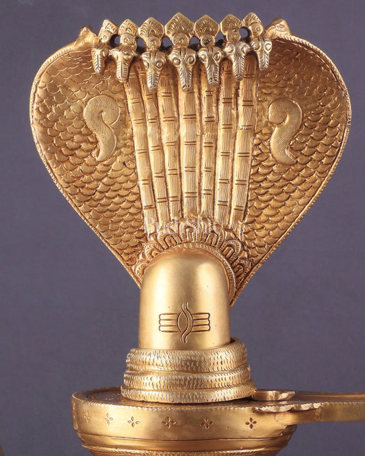 Pure Brass Shiva Lingam – 13.5" - Budhshiv.com