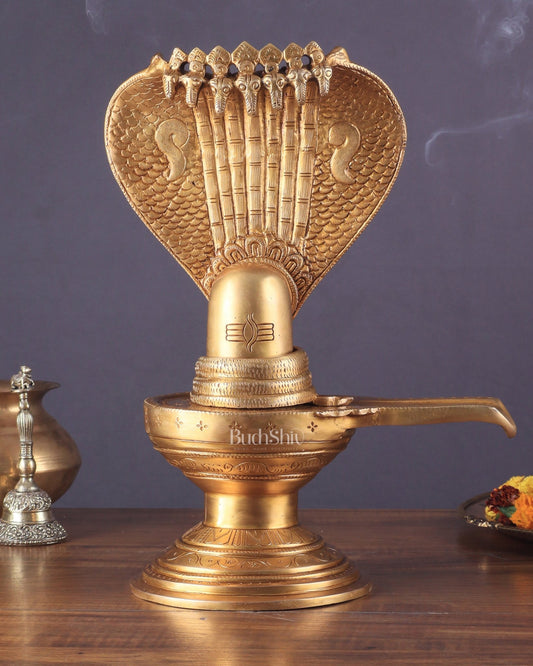 Pure Brass Shiva Lingam – 13.5" - Budhshiv.com