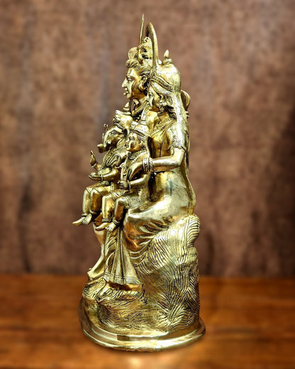 Pure Brass Shiva Parivar Statue - 28" large size - Budhshiv.com