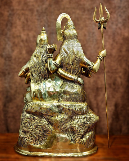 Pure Brass Shiva Parivar Statue - 28" large size - Budhshiv.com
