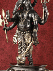 Pure Brass Standing Ganapati Statue - Black Finish | 18" - Budhshiv.com
