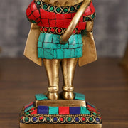 Pure Brass Standing Hanuman Blessing Idol | 6.5 Inch - Budhshiv.com