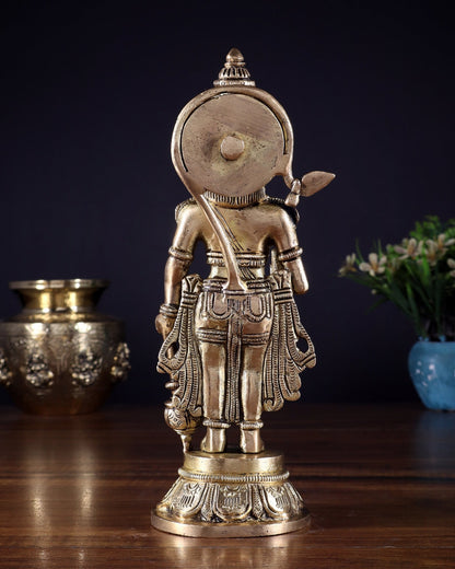 Pure Brass Standing Hanuman Idol – 8.5 Inch | Superfine Carving - Budhshiv.com