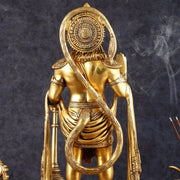 Pure Brass Standing Hanuman Statue - 18" | Symbol of Strength & Devotion - Budhshiv.com