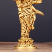 Pure Brass Standing Ma Durga Bhawani Idol | 5" Height - Budhshiv.com