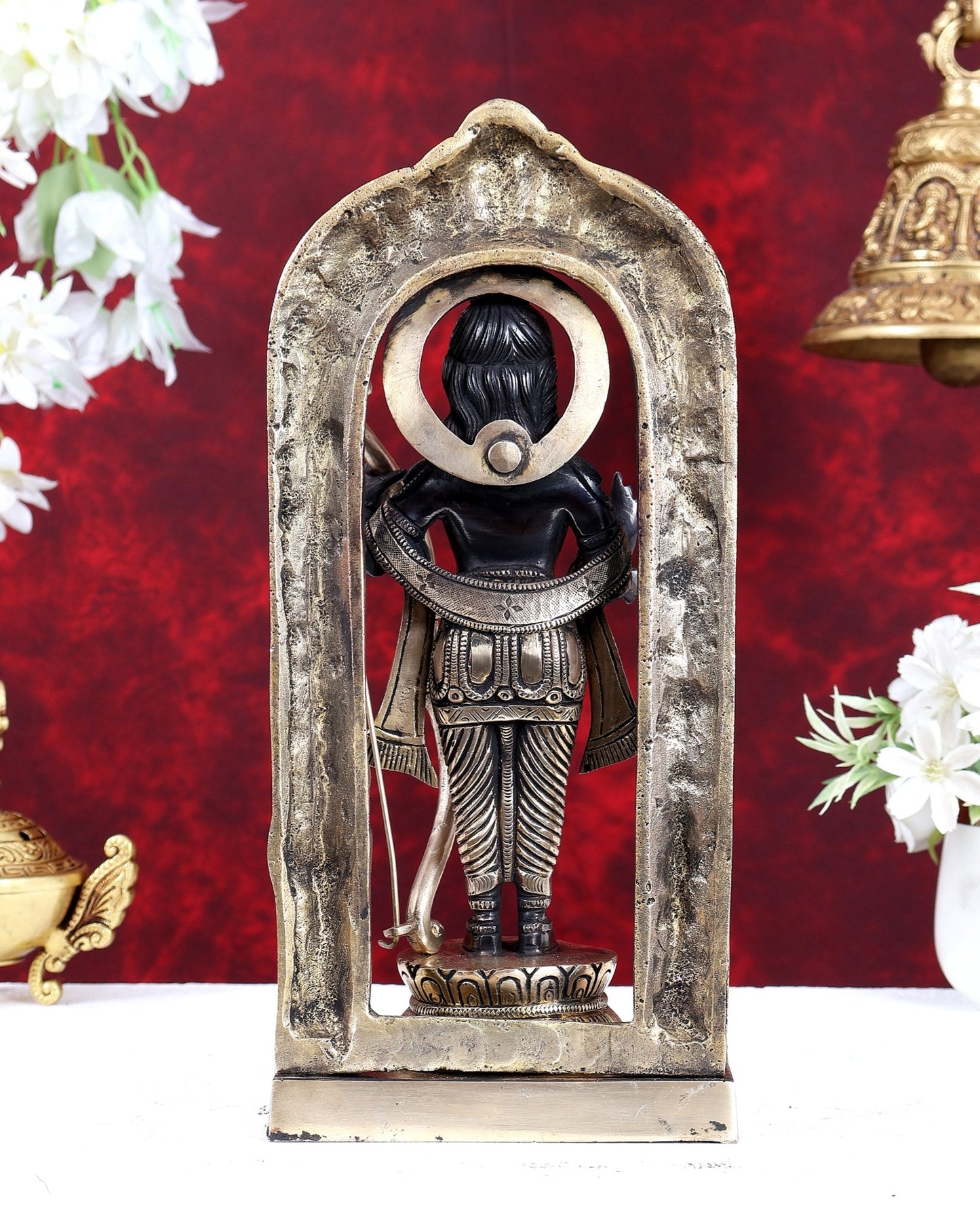 Pure Brass Superfine Ayodhya Ram Lalla Idol - 12" black edition - Budhshiv.com